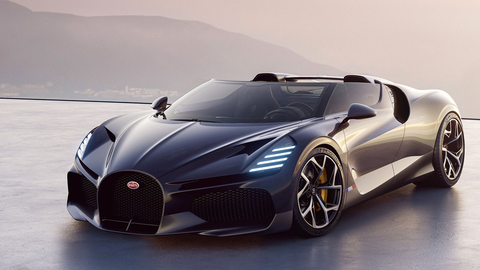 Apresentação do Bugatti Mistral, o segundo conversível mais caro do mundo